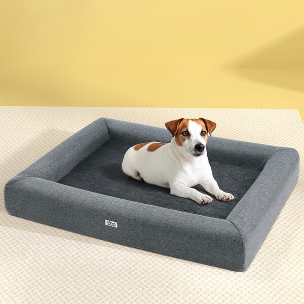 i.Pet Pet Bed Dog Bed Large Cushion Grey 90cm