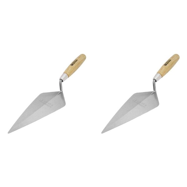 2PK Spear & Jackson Broad Heel Brick Trowel Timber Handle Welded Tang Tool 305mm
