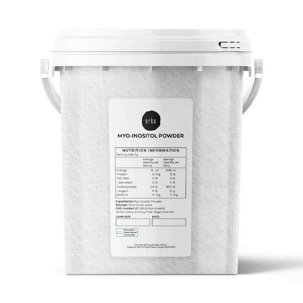 Orku 800g Myo Inositol Powder Tub - USP Grade High Purity Unflavoured