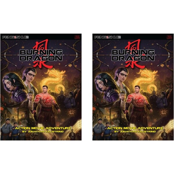 2x Atlast Games Feng Shui Action Movie Burning Dragon Adventure Gaming