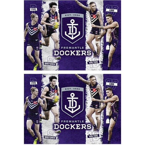 2x 1000pc Licensing Essentials AFL 4-Player Fremantle Dockers Puzzle 70x50cm