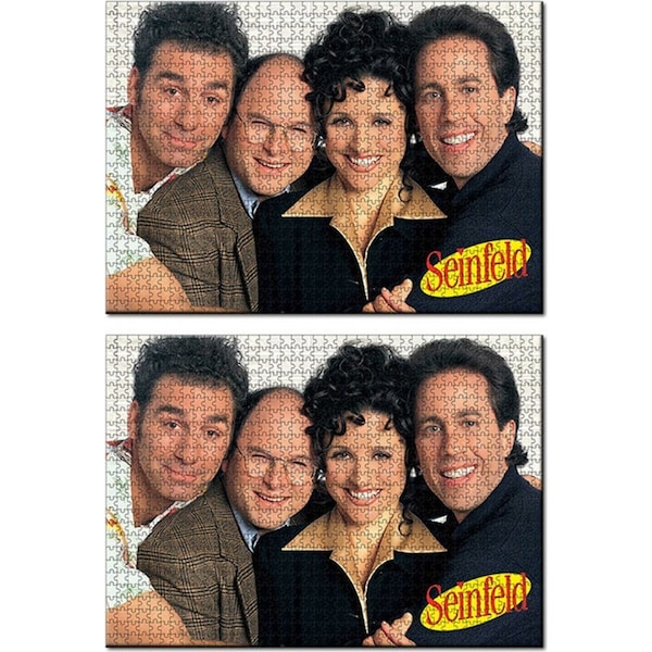 2x 1000pc Licensing Essentials Licensed Puzzle Seinfeld Group Jigsaw 70x50cm