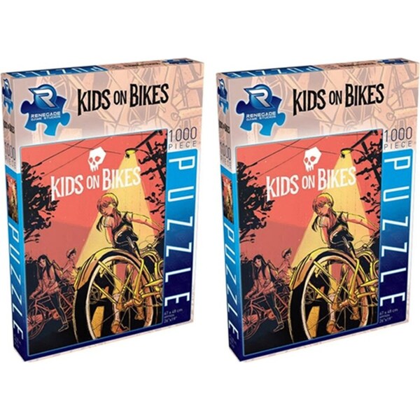 2x 1000pc Renegade Game Studios Kids on Bikes Jigsaw Puzzle Tabletop Game 67cm