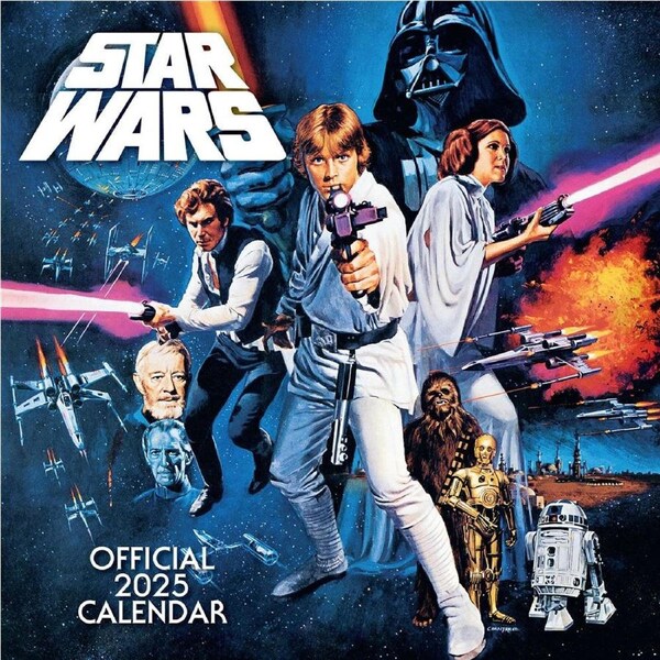 Impact Star Wars Classic 2025 Square Wall Calendar