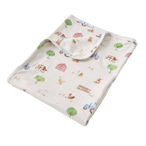 Jiggle & Giggle Barnyard Babies Jersey Wrap Baby/Infant Blanket/Swaddle Clothing