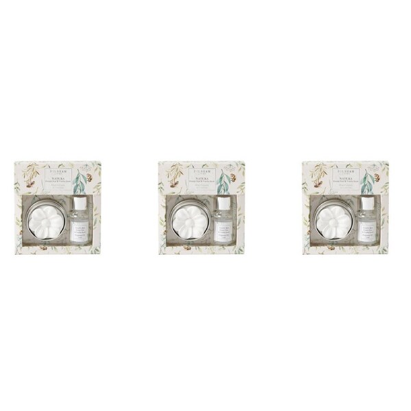 3x Pilbeam Living Natura Scented Disc Set Home Decor French Pear & Vanilla Scent