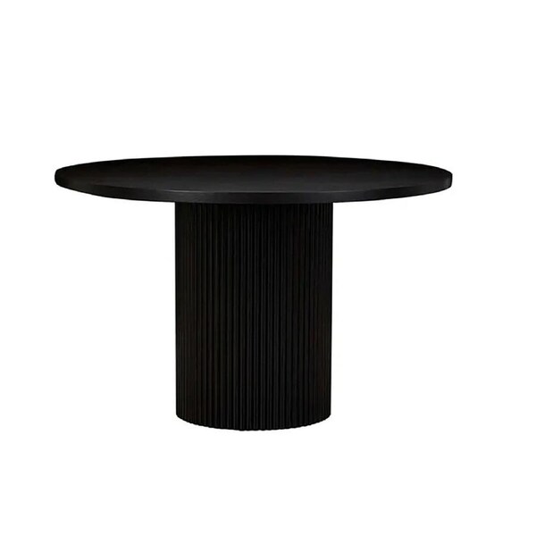 HomeStar Sona Round Wooden Kitchen Dining Table 120cm Black
