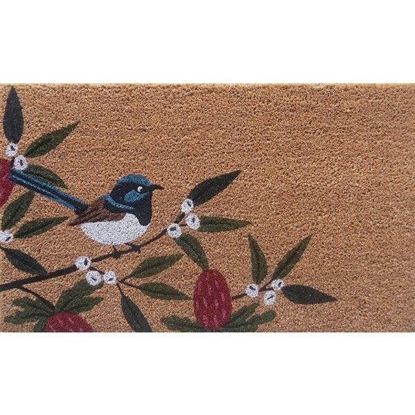 Solemate PVC-Coir Wren Bush 45x75cm Outdoor Doormat Non-Slip Durable