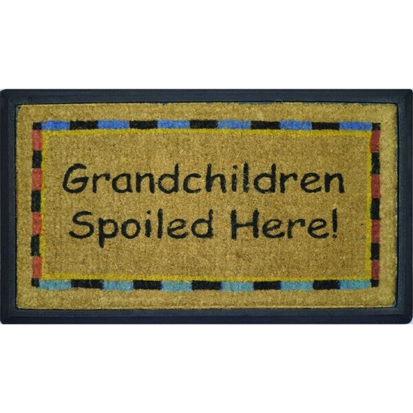 Solemate Rubber-Coir Spoiled Grandchildren 40x70 Outdoor Doormat Non-Slip
