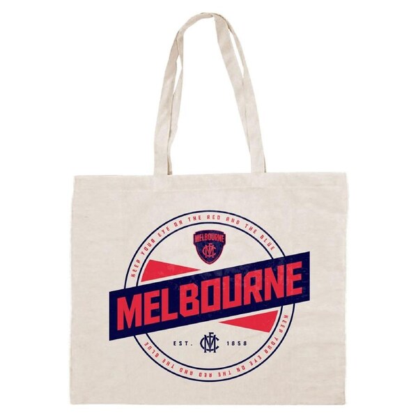Melbourne Demons AFL Canvas Tote Carry Shopping Grocery Bag