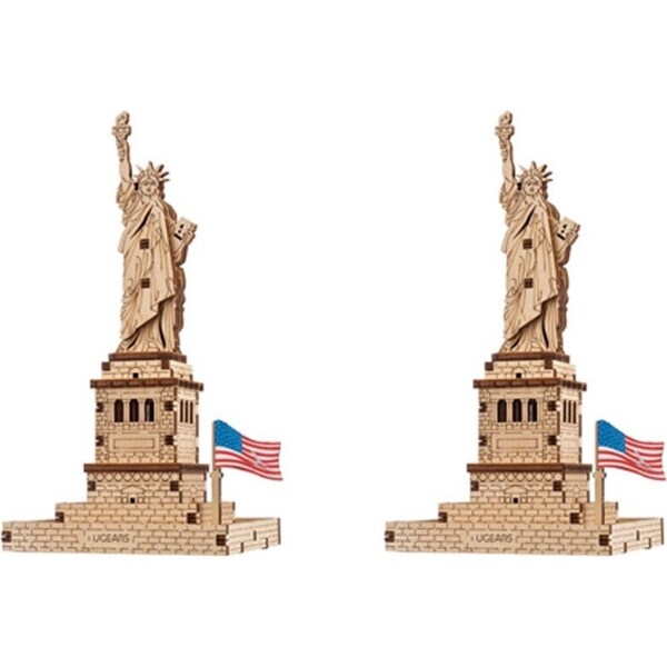2x Ugears Statue Of Liberty Wooden 3D Puzzle Building Toy 14y+