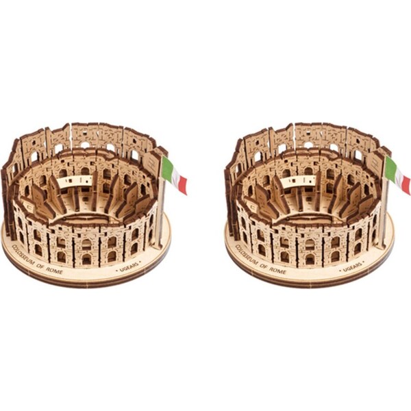 2x Ugears Rome Colosseum Wooden 3D Puzzle Building Toy 14y+