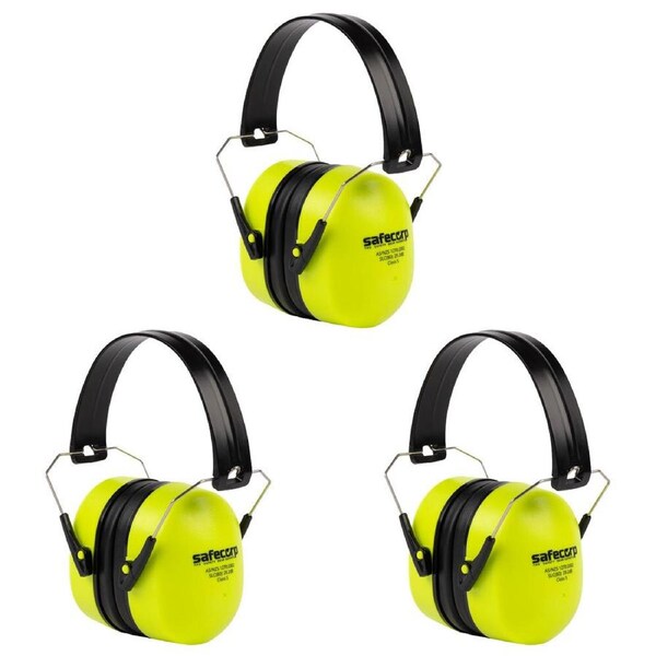 3x Safecorp Folding Noise-Cancelling/Blocking Earmuffs Portable/Adjustable