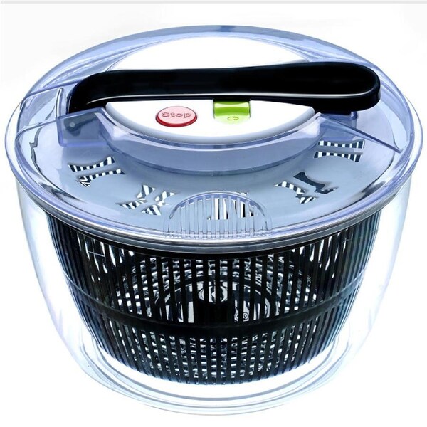 TODO Salad Spinner Vegetable Dryer Hand Lever Drainer Strainer Spinning Basket 5L Bowl Kitchen Tool
