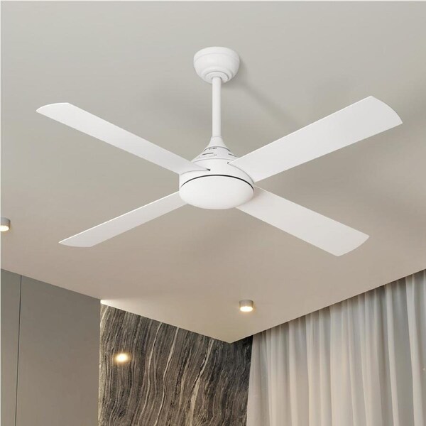 Vevare 52'' Ceiling Fan AC Motor with Remote Control Timer 4 Blades Fans White
