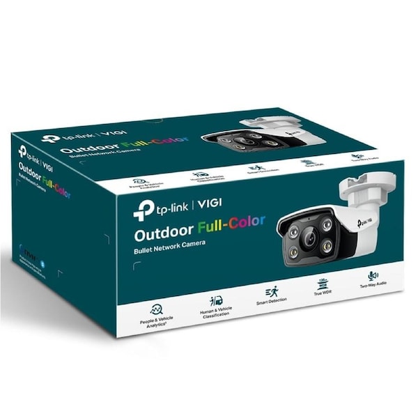 TP-Link VIGI 5MP C350(2.8mm) Full-Colour Bullet Network Camera 2.8mm Lens, Two-Way Audio, Smart Detection, VIGI C350(2.8mm)