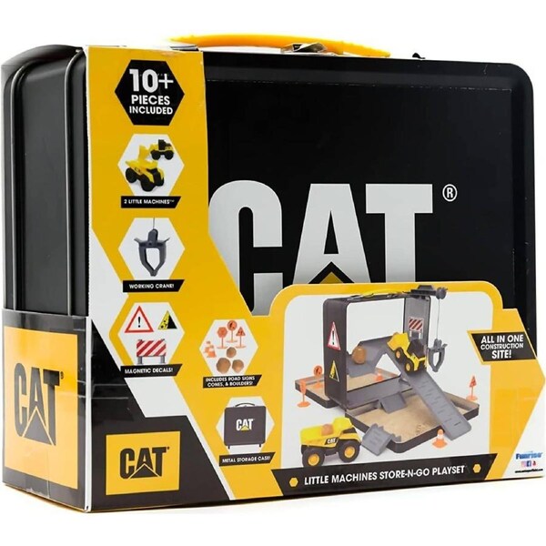 CAT - Little Machines Store N Go Playset With 3 Vehicles