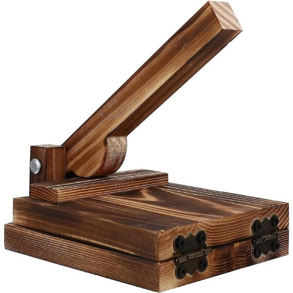 Wood Tortilla Press, Dumpling Skin Maker Presser Traditional Wood Dough Presser Tortilla Sope Makerstyle 2-