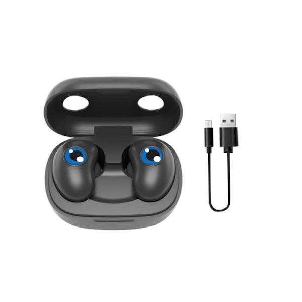 1 Pair E6 Bluetooth-compatible Earphones IPX5 Touch Control ABS BT5.1 Sweatproof Stereo Headsets for Sports