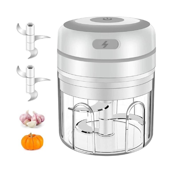 Mini Garlic Chopper, Electric Food Processor, Garlic Mincer Portable Mini Processor for Chop Onion Ginger Vegetable Pepper Spice Meat, Food, Easy