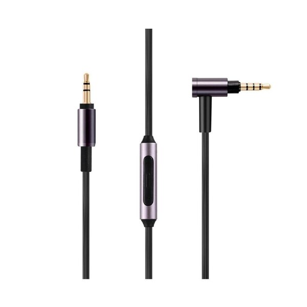 Replacement Audio Cable with Microphone for MDR-100ABN 1A MDR-100X MSR7 100AAP WH-1000XM2 XM3 XM4 WH-H900N 80 Headphone - With wire control
