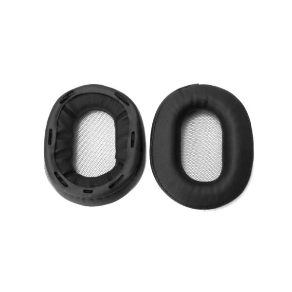Round Earphone Sponge Cover Protein Skin Elastic Soft for MDR-1R MK2 1RBT 1ADAC MDR-1A Replacement Headphone - Black