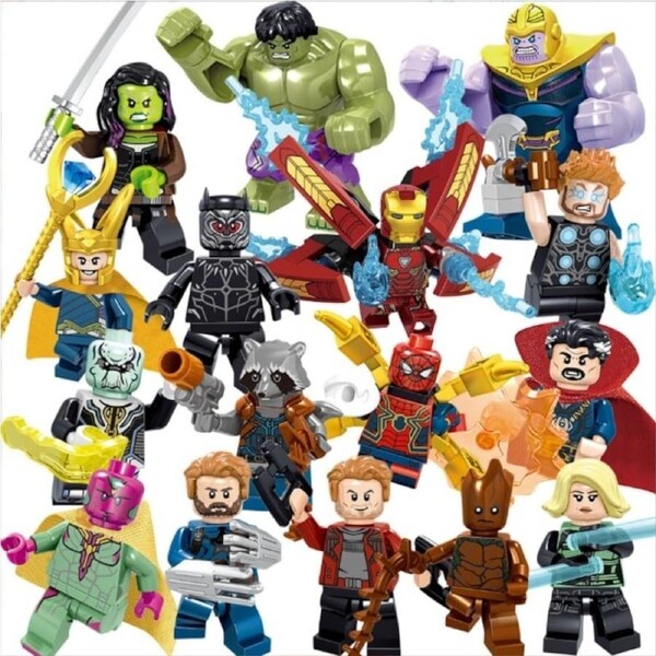 16pcs Marvel Super Heroes Fit Avengers Infinity War Mini Figure Hulk Man