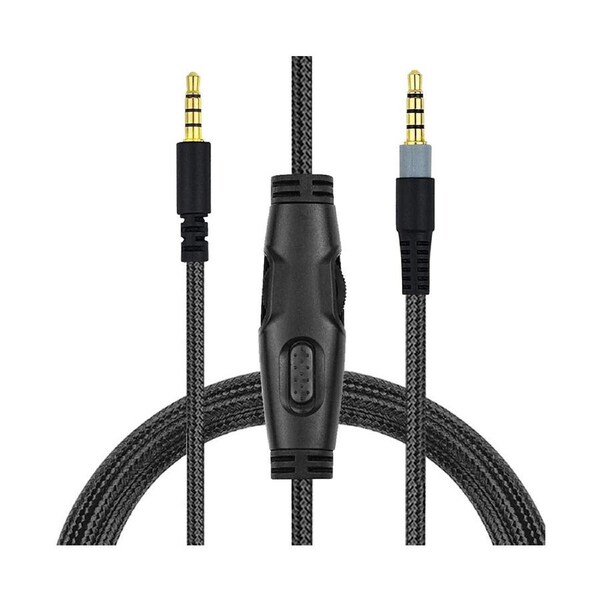 Headset Extension Cord Audio Aux-Cable for HyperX Cloud Gaming Headset Replacement Cable Reliable-Performance Quality - With switch