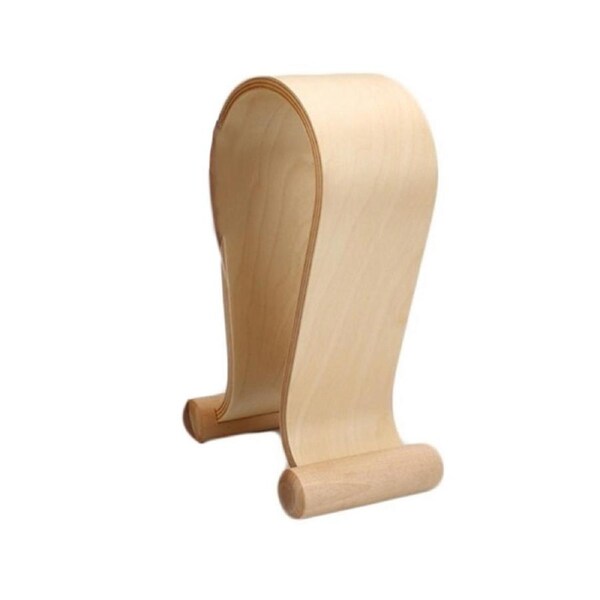 Classic Wooden Headphone Headset Stand Earphone Holder Walnut Hanger Headset Display for All Headphone Size - Birch