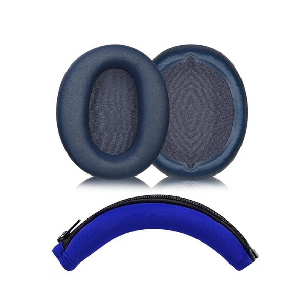 Headset Protein Ear Pads Noise Cancelling Ear Cushions for WH-CH710N WH-CH720N Headset Memory Sponge Earmuff Sleeves - Blue