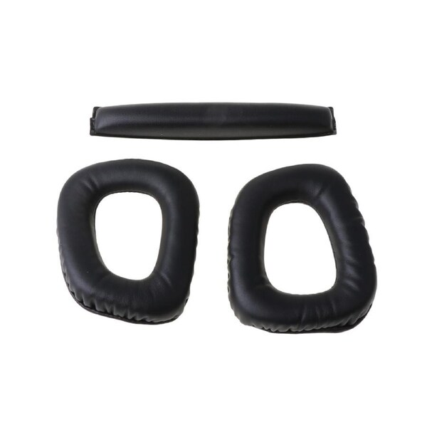 Earpads Comfortable Cushion Earmuff Pads Cup Pillow Cover Compatible for G35 G930 G430 Leather Pads Headset Low Noise 2x - Black