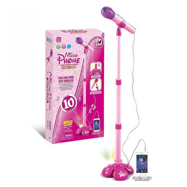 Kids Karaoke Microphone Toy Musical Instrument With Adjustable Stand Girls Gifts 2023 New