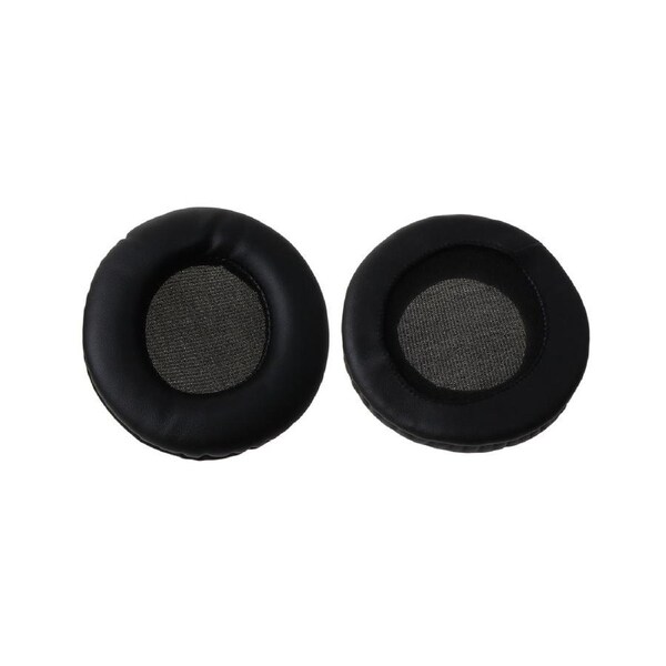 Leather Ear Pads Replacement Earpads Cushions for Sennheiser HD215 HD225 HD440 HD205II Headphones Headsets - Black