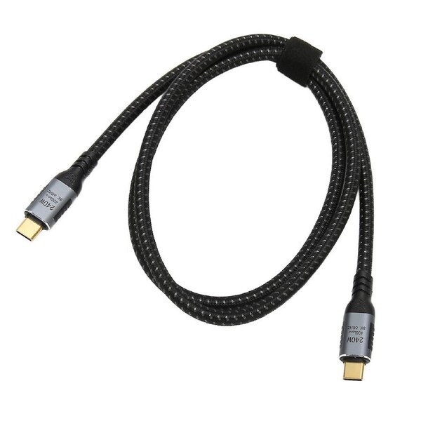 USB 4.0 Gen 3 Data Cable 40Gbps Transfer 240W Charging Support 8K 60hz Display Type C to Type C Cord for Laptop Tablet 150cm / 59.1in