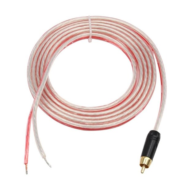Replacement Repair Speaker Wire Cable 5ft With Rca Plug To Stripped Ends