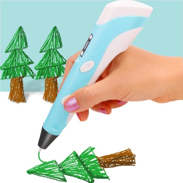 Intelligent 3d Pen With Led Display, 3d Printing Pen With Usb Charging,30 Colors Pla Filament Refills, Compatible Pla