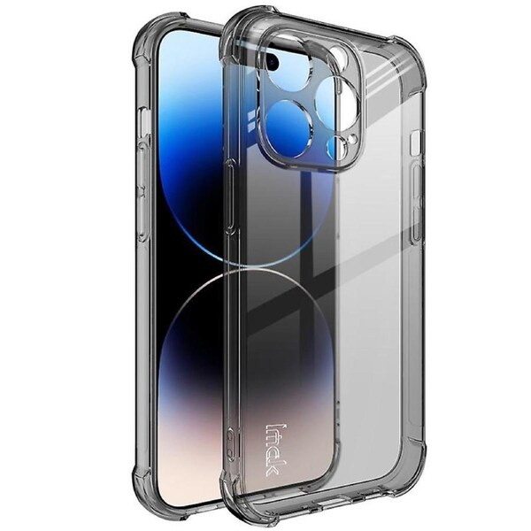IMAK For iPhone 15 Pro Anti-scratch Super Clear Back Cover Soft TPU Phone Case Black