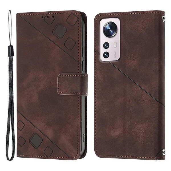 For Xiaomi 12 5G/12X 5G/12S 5G Skin Touch Phone Case Anti-scratch Leather Flip Phone Cover