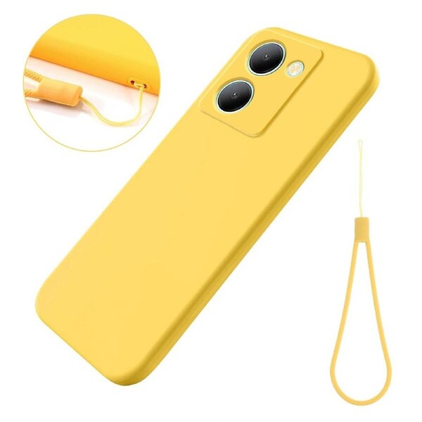 For vivo Y36 4G (Global) Soft Lining Liquid Phone Cover Anti-Dust Mobile Phone Case with Strap