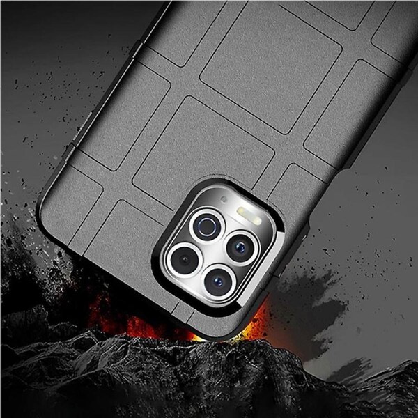 For Motorola Edge S/Moto G100 Shock-proof Rugged Square Grid Skin TPU Back Case