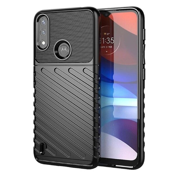 Thunder Series Twill Thickened TPU Protective Cover Case for Motorola Moto E7 Power/Moto E7i Power