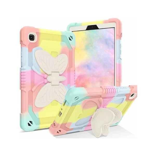 Samsung Galaxy Tab A9+ SM-X210 / X215 11" 2023 Butterfly Shockproof Survivor Case Cover - Pink Rainbow
