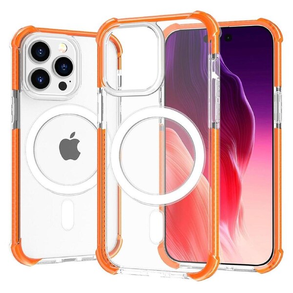 Clear Shell for iPhone 15 Pro Max Acrylic+TPU Phone Case Four Corners Anti-drop Cover Compatible