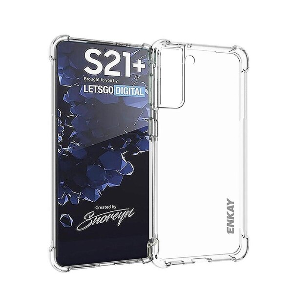 ENK-PC093 Antislip 4 Corners Thickened Shockproof Clear TPU Cover for Samsung Galaxy S21+ 5G