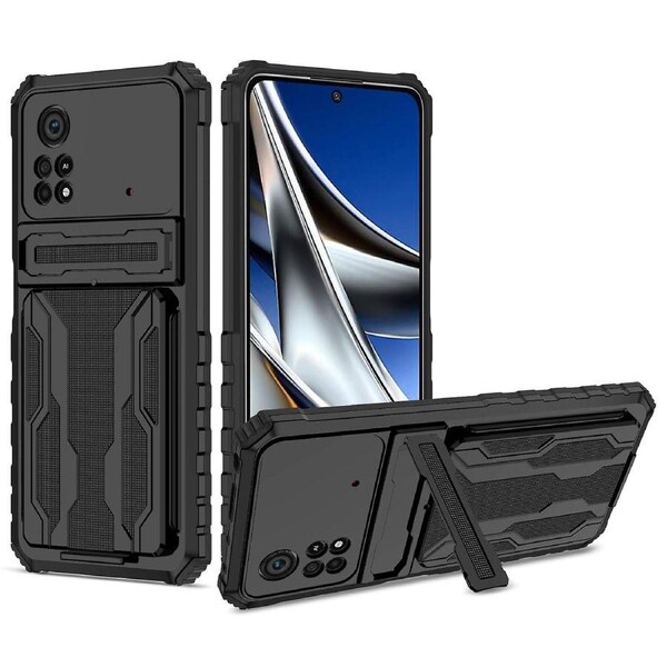 Xiaomi Poco X4 Pro 5G Case Wallet Case, with Card Holder Stand Slim Rugged Shockproof Heavy Duty Armor Phone Case