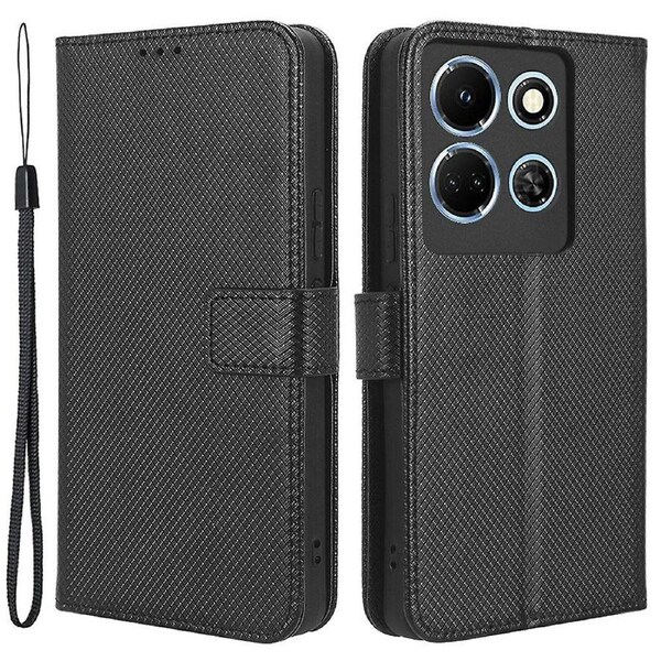 For Transsion Infinix Note 30 5G X6711 Wallet Phone Case Diamond Texture Phone Stand Cover