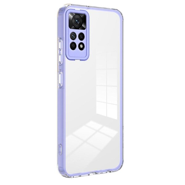 For Xiaomi Redmi Note 12 Pro 4G Phone Case TPU Backplate + PC Frame + PC Camera Ring Clear Cover