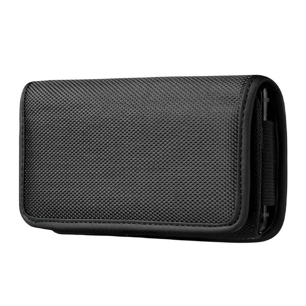 Oxford Cloth Phone Case Holder Horizontal Holster Belt Clip Waist Phone Storage Bag,Size: L