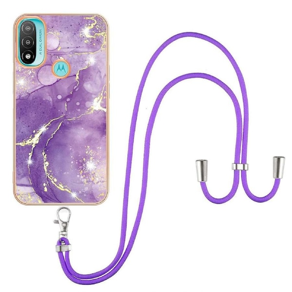 YB IMD Series-9 Case for Motorola Moto E20/E30/E40 Frame TIMD Lanyard Phone Case Protector 002