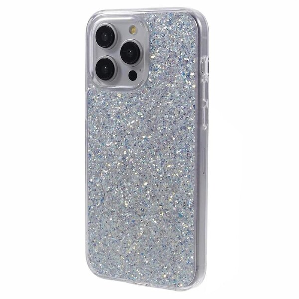 DFANS For iPhone 15 Pro Max Cell Phone Case Glitter Decorated PC+TPU Back Cover